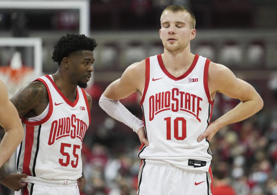 After going 25 for 58 (43.1%) on 3-pointers in the first 10 games, Justin Ahrens went 4 for 20 in the past four games. Opponents are paying extra attention to him.  “They don’t leave his body at all," said OSU center Zed Key.