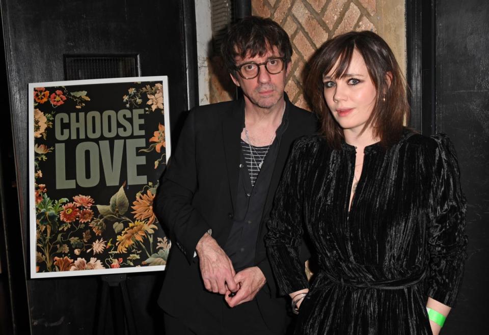 Choose Love Live!: Graham Coxon (L) and Rose Elinor Dougall attend Choose Love Live! at The Jazz Cafe on February 14, 2023 in London, England. (Jed Cullen/Dave Benett/Getty Images)
