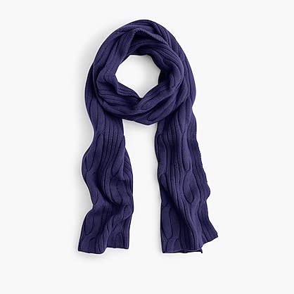 Ribbed Cable-knit Scarf in Everyday Cashmere