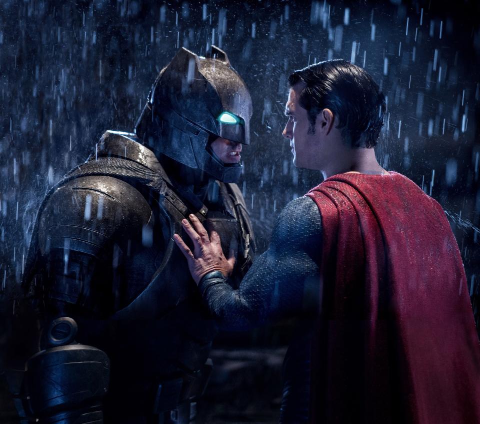 It's an epic battle for Ben Affleck and Henry Cavill in "Batman v Superman: Dawn of Justice."