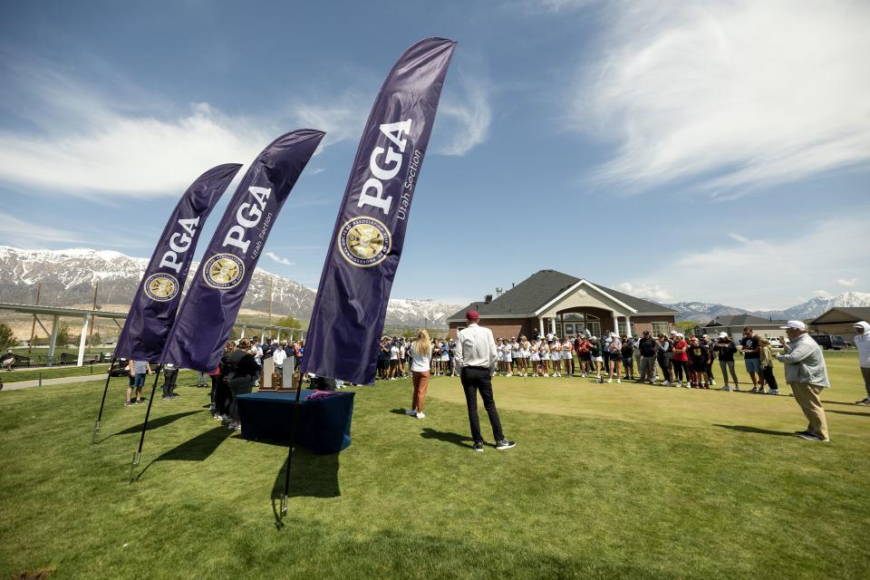 The awards are handed out at 5A girls high school state championships at Remuda Golf Course in Ogden on Tuesday, May 9, 2023. | Scott G Winterton, Deseret News