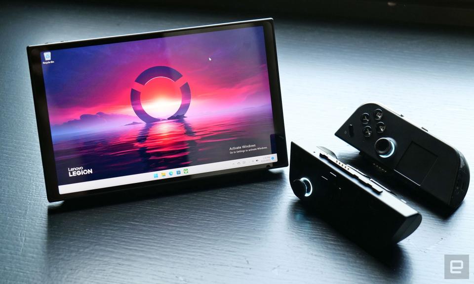 <p>Hands-on photos of the upcoming Lenovo Legion Go handheld gaming PC, which is slated to officially go on sale sometime in October 2023.</p>
