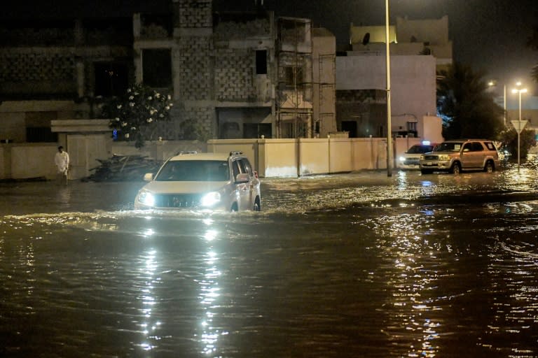 Roads were flooded around Bahrain (Mazen Mahdi)