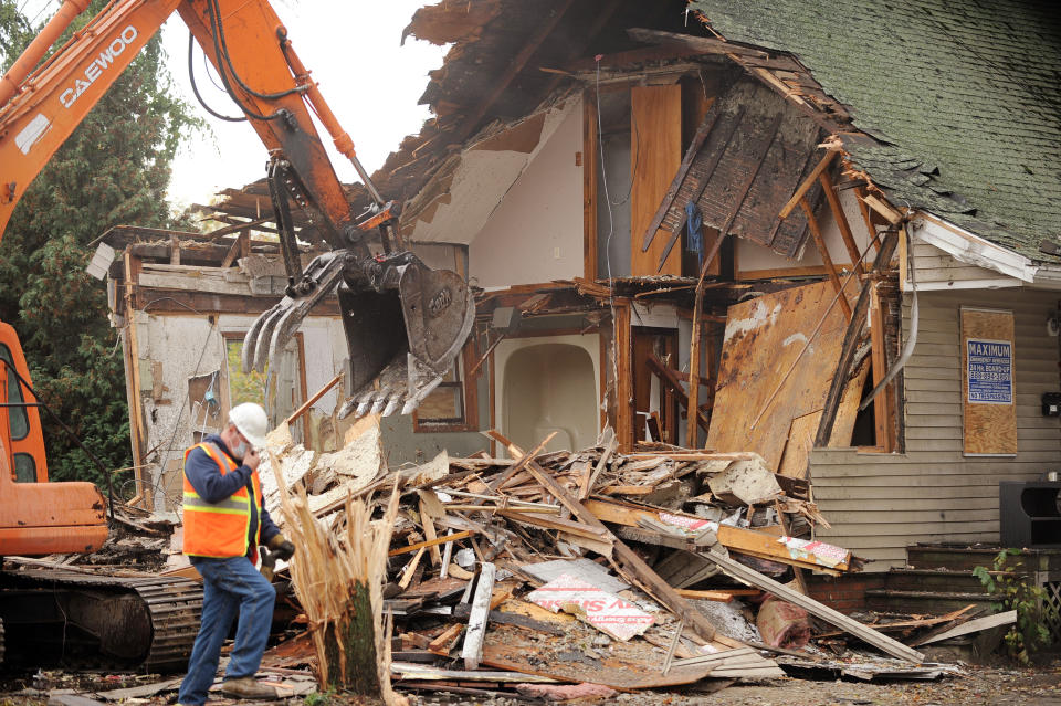 A house where the skeletal remains of the children were found in 2014. 