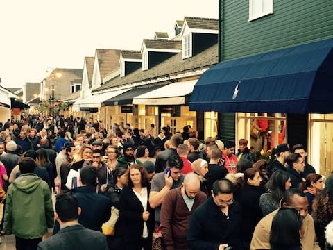 Bicester Village: Or a scene from The Walking Dead - Credit: getty