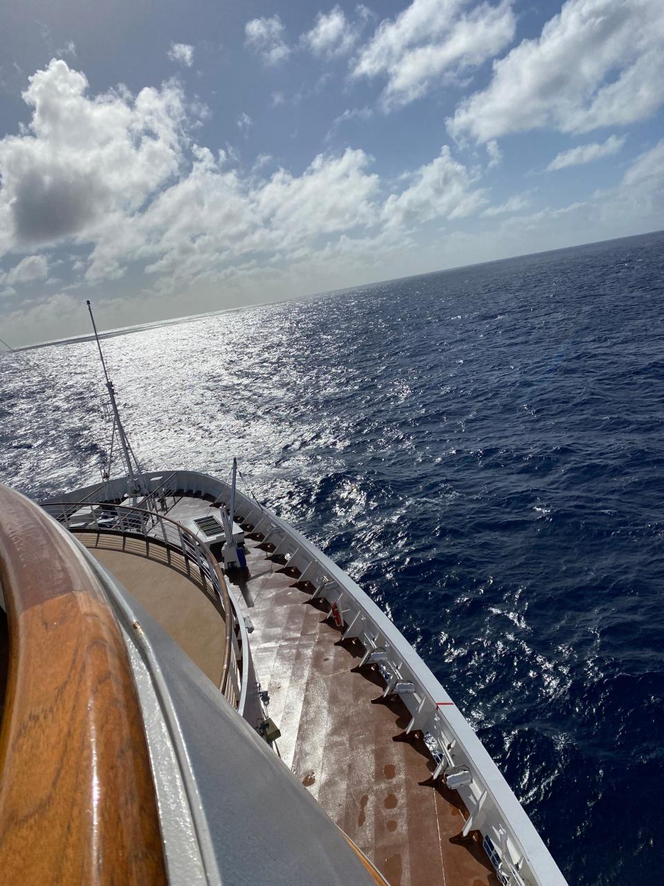 view of waters from cruise ship