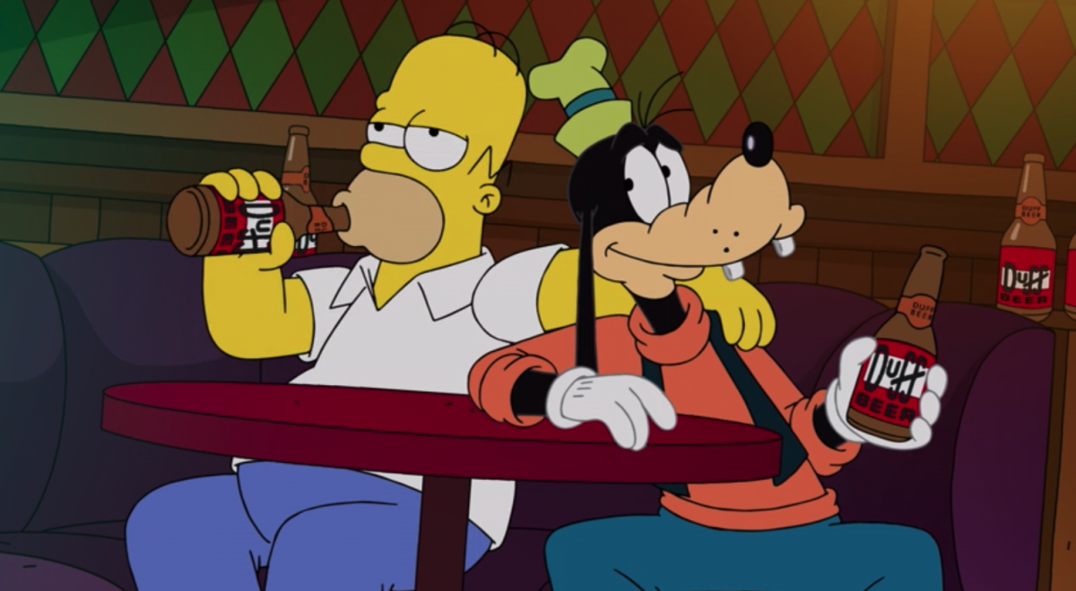 How ‘The Simpsons’ Convinced Disney to Let Goofy and Homer Drink a Beer ...