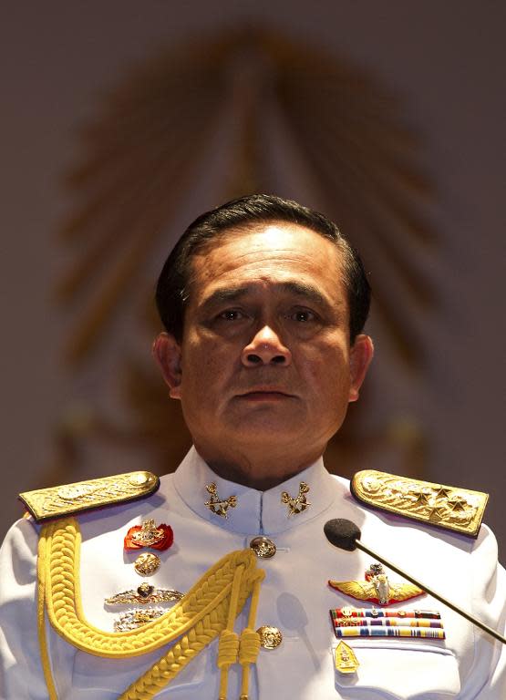 Thailand's junta chief and prime minister Prayut Chan-O-Cha (pictured), said on March 31, 2015 that he asked King Bhumibol Adulyadej for permission to end martial law