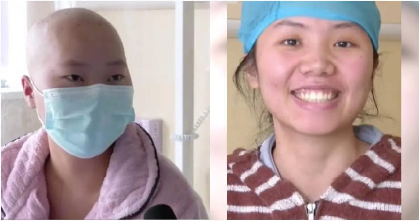 中國河南一名17歲女孩（左）因患上了骨髓增生異常症候群，需要骨髓移植，而正在準備考研的姐姐（右）得知後，也毅然決然放棄考試，捐獻骨髓救妹妹。（圖／翻攝自《九派新聞》）