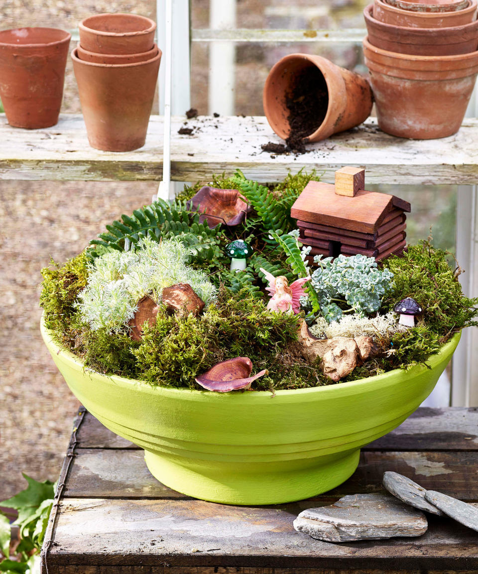10. Plant up a container fairy garden