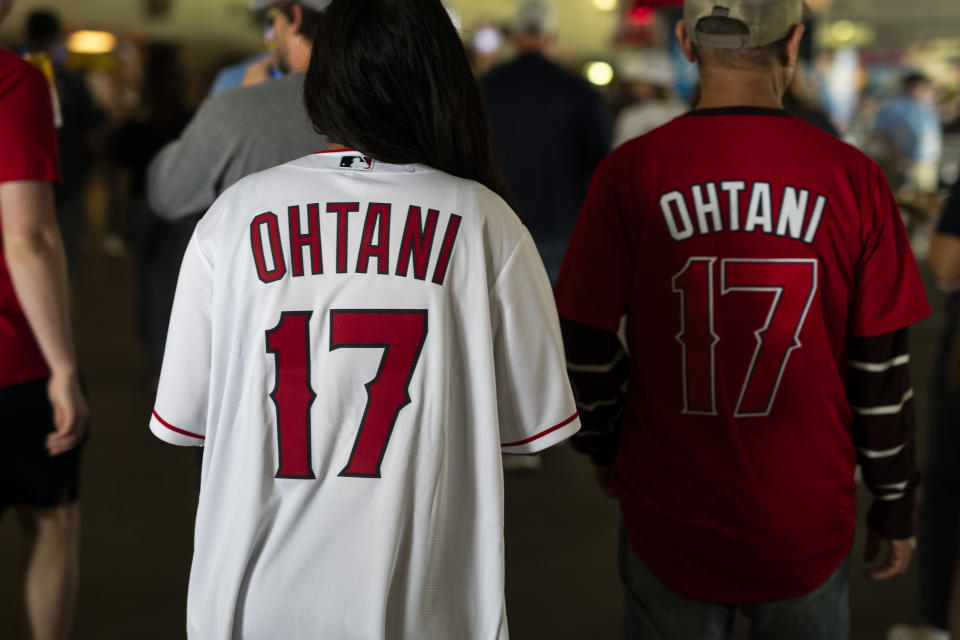 Shohei Ohtani is the first player from Japan to finish a season with the most popular jersey in MLB. (Stephen Maturen/Getty Images)