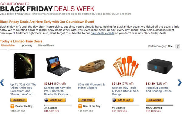 Amazon Joins Walmart in Unleashing Black Friday Early