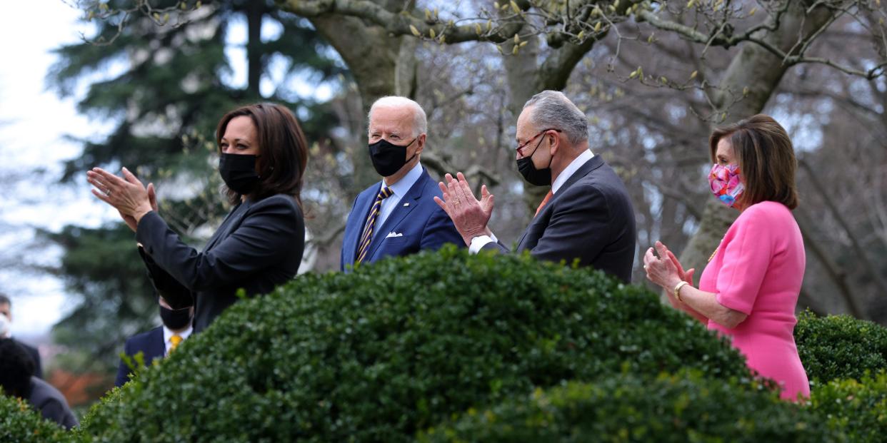 Biden Schumer Pelosi Harris Democrats