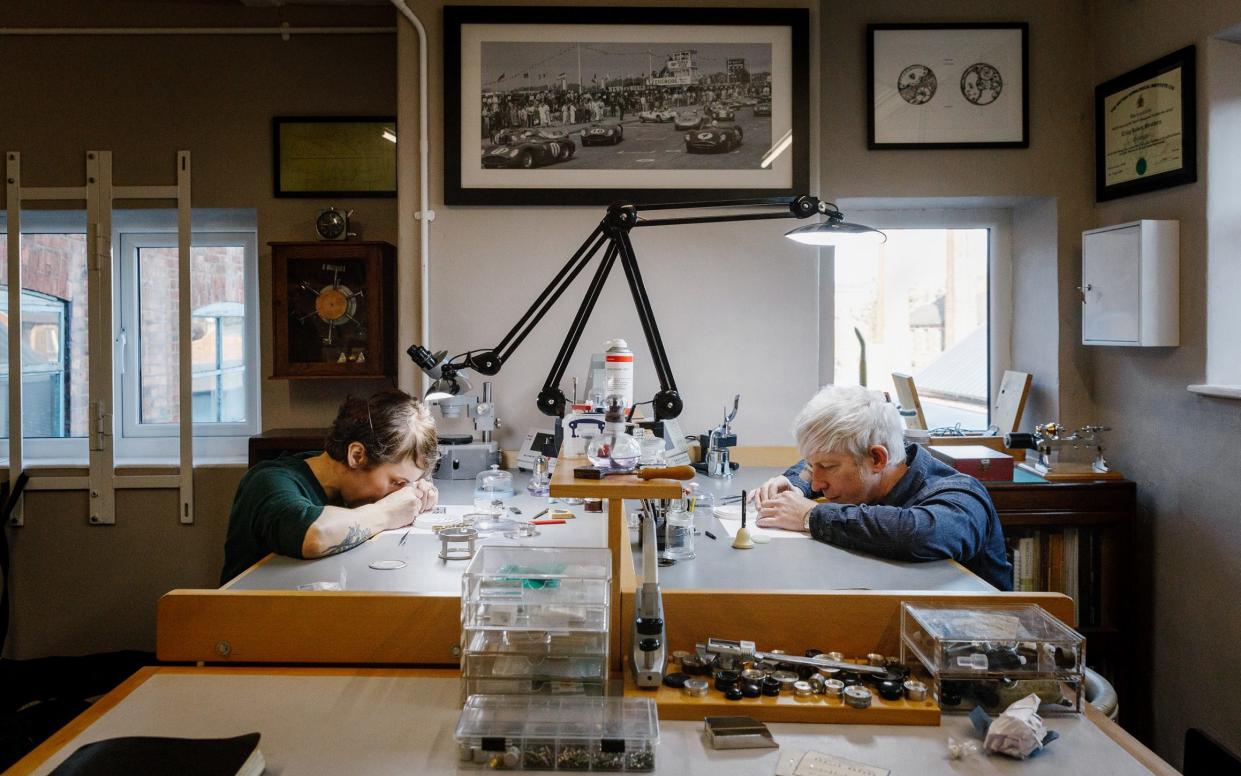 Restorers Rebecca and Craig Struthers in their Staffordshire workshop, where they make components from scratch - India Hobson