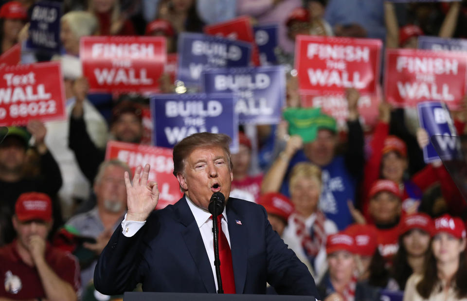 President Trump speaks at a rally in El Paso, Texas. (Photo: Joe Raedle/Getty Images)