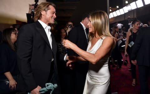Brad Pitt and Jennifer Aniston attend the 26th Annual Screen Actors' Guild Awards - Credit: Getty