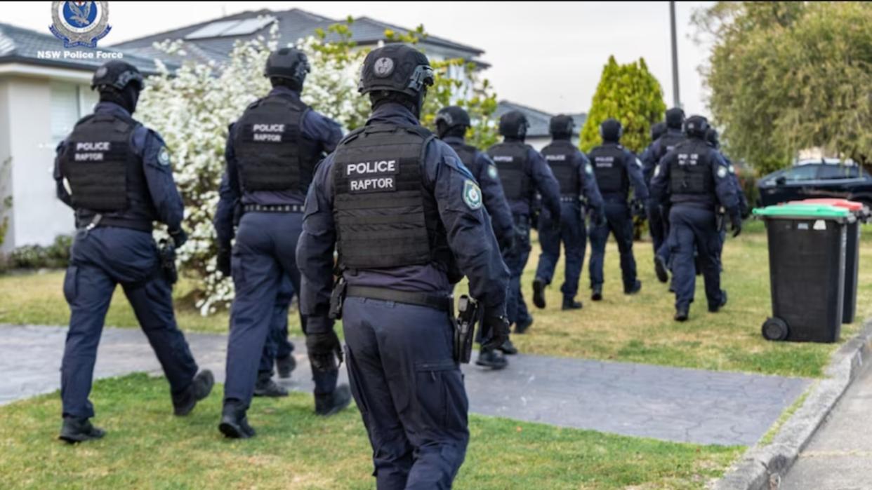 Police conduct raids across Sydney on memebers of crime syndicate. Picture: NSWPF