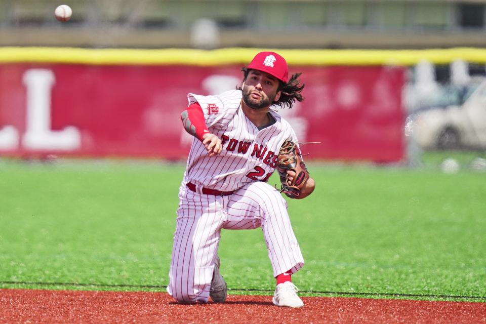 Oliver Andrews makes a play in the infield for East Providence during its game against Barrington on Monday.