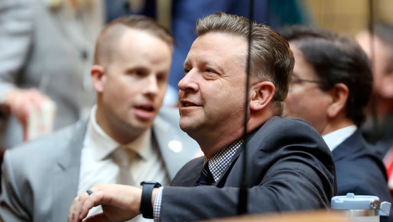 Sen. Todd Weiler, R-Woods Cross, sits in the House chamber for the State of the Judiciary address at the Capitol in Salt Lake City on Tuesday, Jan. 16, 2024.