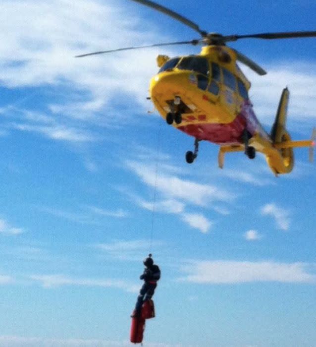 The Westpac chopper is at the scene. Source: North Coast Crime Facebook page.