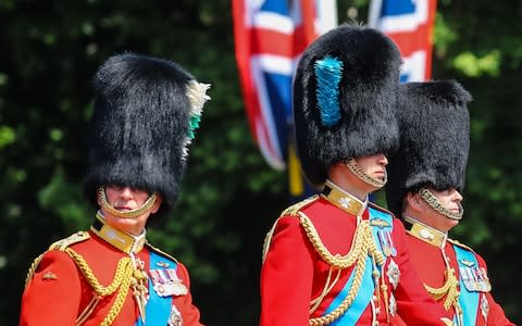 Trooping the Colour 2018: The Queen's Birthday Parade at The Mall Featuring: Prince Charles, Charles Prince of Wales, Prince William, William Duke of Cambridge, Prince Andrew, Andrew Duke of York Where: London, United Kingdom - Credit: John Rainford/WENN