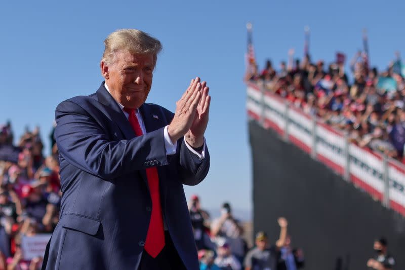 U.S. President Trump rallies with supporters in Goodyear, Arizona