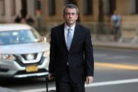 Sam Bankman-Fried's defense lawyer Christian Everdell arrives at Federal Court in New York