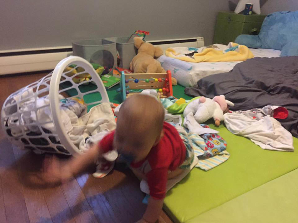 "Help" with the laundry.