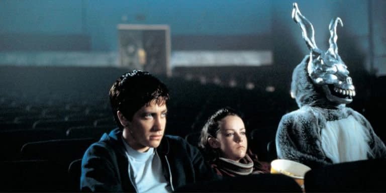 Gyllenhaal, Jena Malone and the rabbit in "Donnie Darko." (Photo: Esquire)