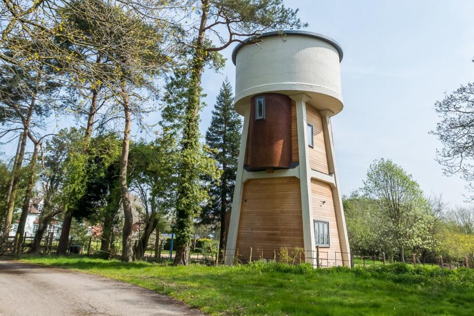 <p>Sitting on the edge of an orchard, this unique Airbnb has been converted from a water tower into comfortable accommodation sleeping four. Countryside lovers will feel right at home, as the tower looks out over the Warwickshire hills. It's worth noting that there are 44 stairs from the ground floor to the living area, as well as limited space inside due to the original tower dimensions. </p><p><a class="link " href="https://airbnb.pvxt.net/4eZkoM" rel="nofollow noopener" target="_blank" data-ylk="slk:BOOK NOW VIA AIRBNB;elm:context_link;itc:0;sec:content-canvas">BOOK NOW VIA AIRBNB</a></p>