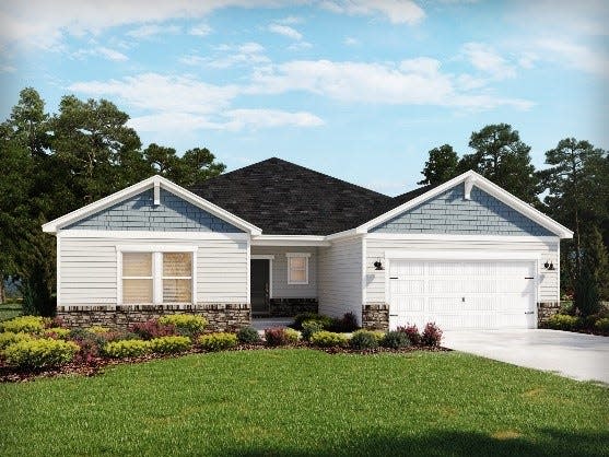 Calabash Station offers four floor plans, including the Kensington model, pictured in this rendering.