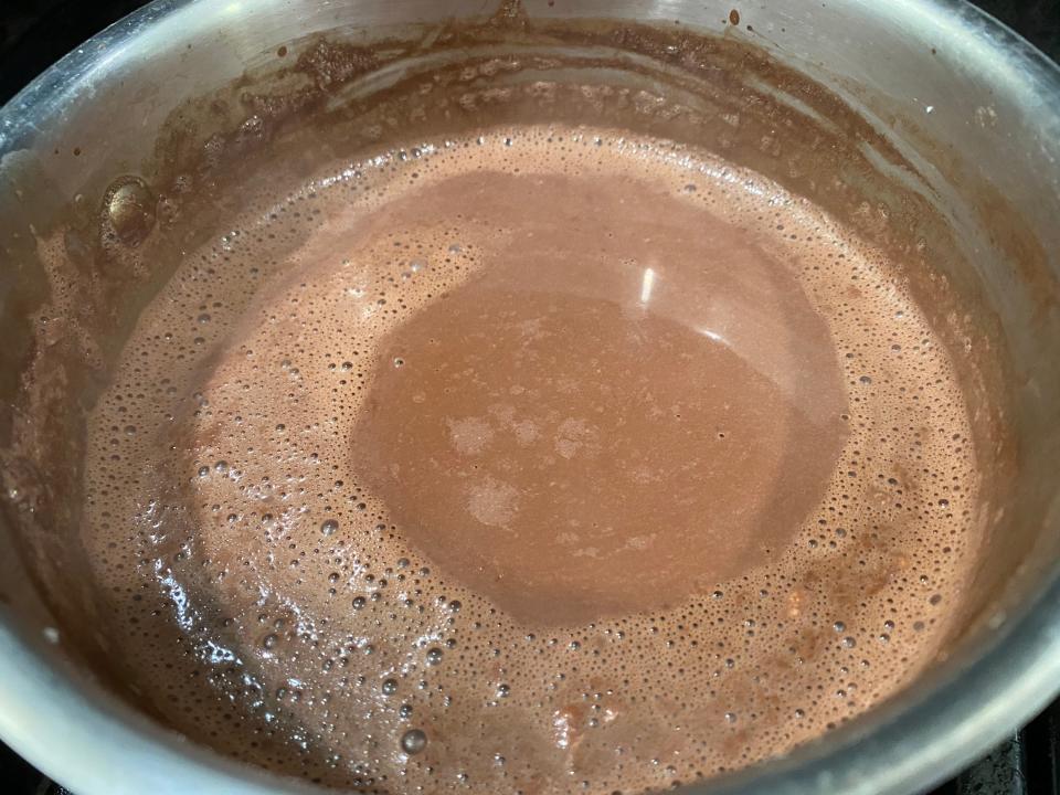 Jacques Torres hot chocolate on stove top