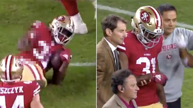 Gruesome forearm injury sidelines 49ers running back Raheem Mostert in win