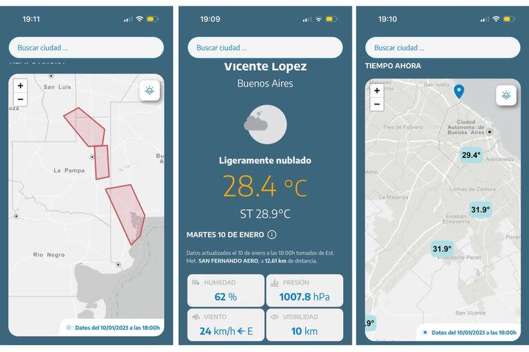 La App del Servicio Meteorológico Nacional permite conectarse a las alertas de este organismo 