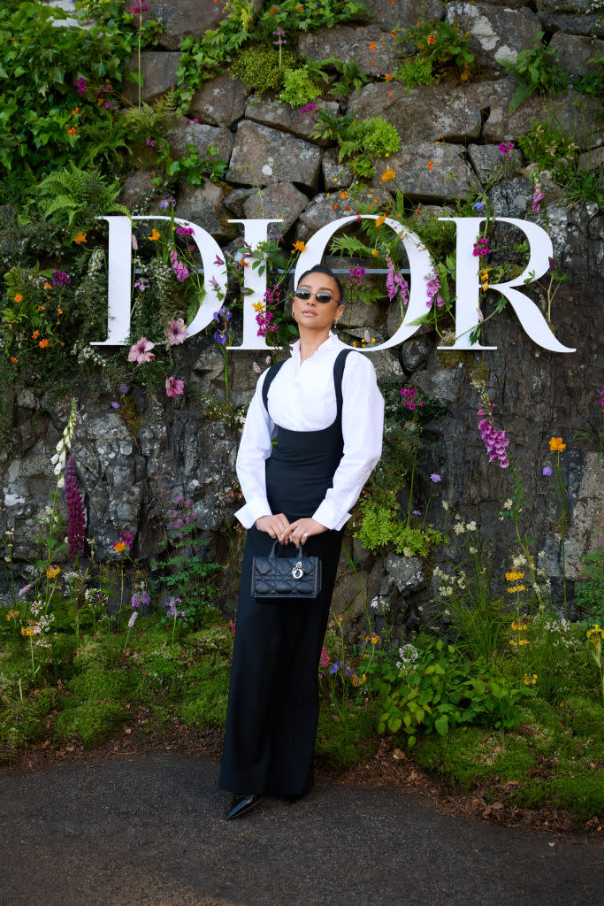 Shay Mitchell at the Dior cruise 2025 fashion show on June 3 in Perthshire, Scotland, front row, mob wife