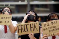 FILE PHOTO: Anti-government students gather for protests after school in Lok Fu, Hong Kong