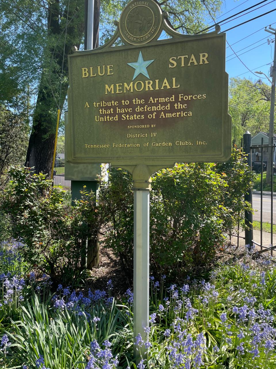 It's a big deal having a Blue Star designation for a garden, honoring active military. There will soon be a Gold Star designation, for fallen military members.