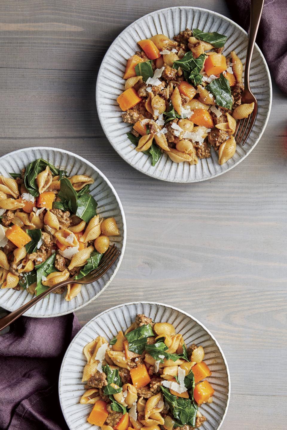 Beefy Butternut Squash Pasta