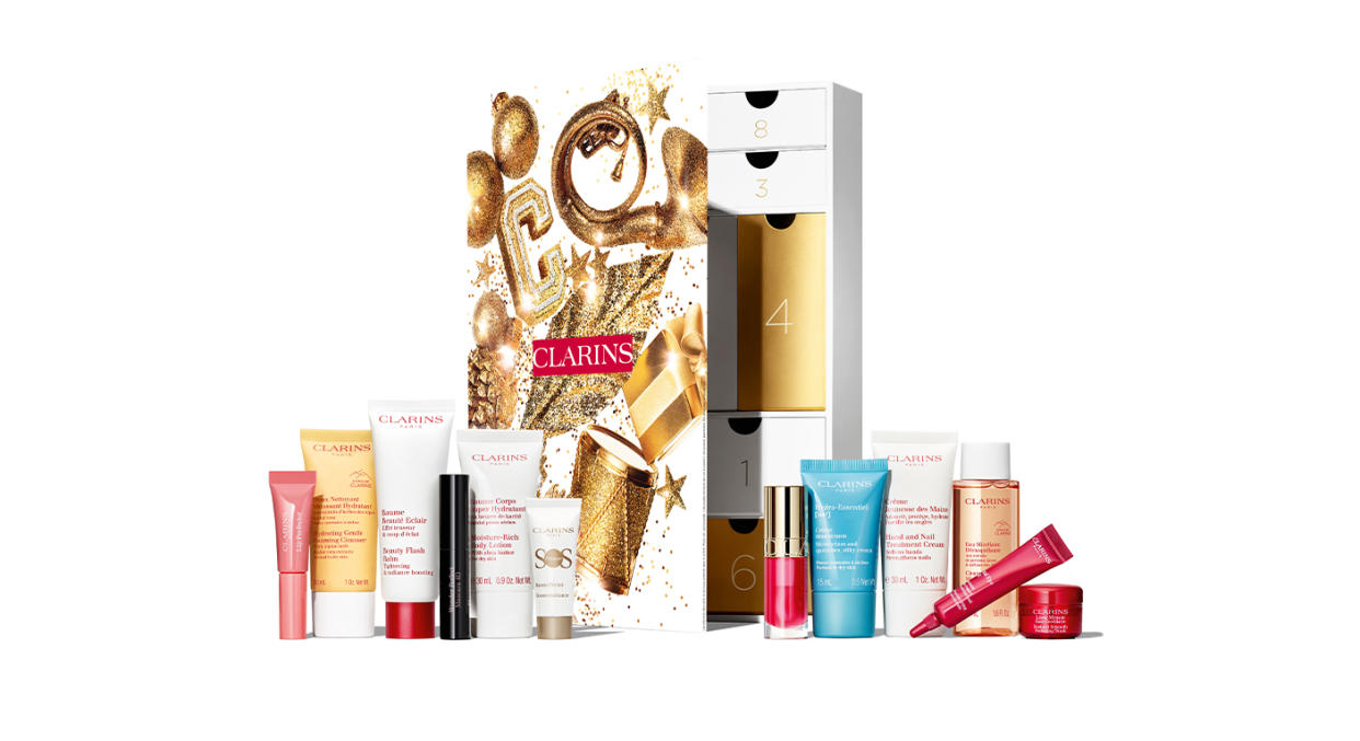 Clarins launches three beauty advent calendars filled with skincare