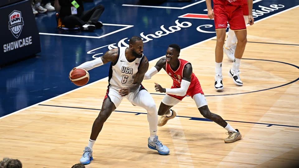 James led the way for the US with a game-high 20 points. - Mansoor Ahmed/NBAE/Getty Images