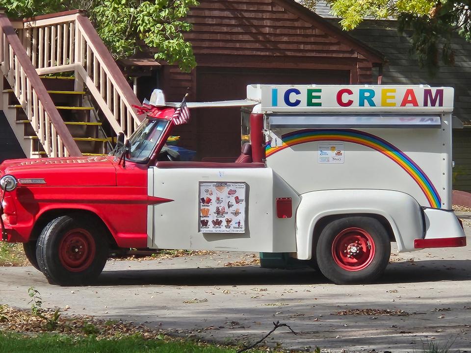 This 1967 Ford F-250 ice cream truck, now owned by Bob and Kate Shaw of Spirit Lake, Iowa, began as a Pied Piper Co. vehicle in New Jersey.