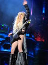 Gaga rocks out with a guitar. (Photo courtesy of Vivian Tsui)