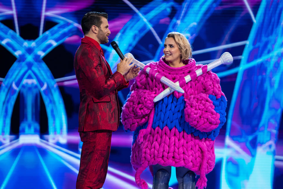 Claire Richards was Knitting. (ITV)