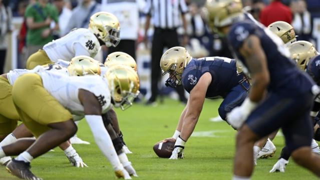 Notre Dame Football debuts uniforms for the Notre Dame vs. Navy game