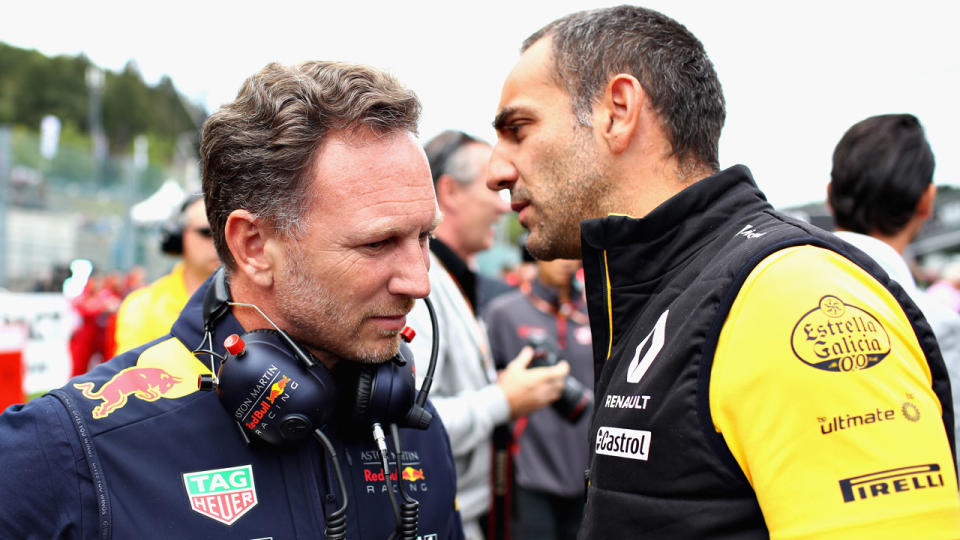 Christian Horner thought Daniel Ricciardo was going to re-sign with Red Bull – until Cyril Abiteboul showed up. Pic: Getty