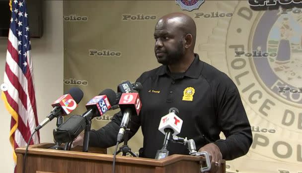 PHOTO: Daytona Beach Police Chief Jakari Young speaks to the press about the Advent Health Hospital shooting, on Jan. 21, 2023, in Daytona Beach, Fla. (WFTV)