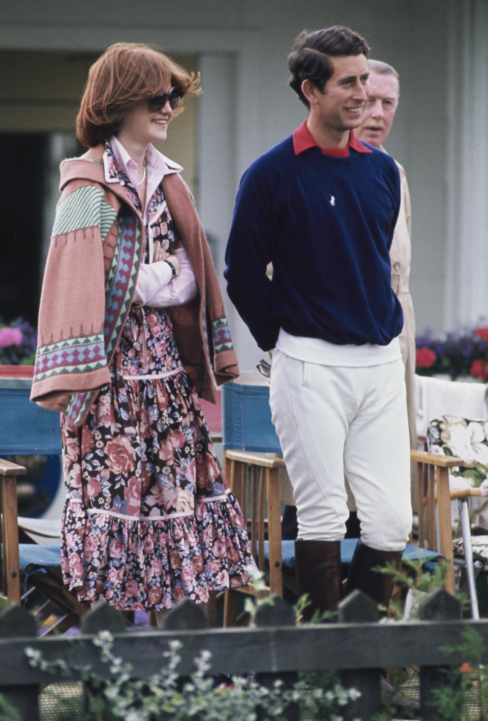 Lady Sarah Spencer and British Royal Charles, Prince of Wales attend an unspecified polo match at Smith's Lawn, in Windsor Great Park, Windsor, Berkshire, England, 1st July 1977. Lady Sarah is the sister of Charles' eventual wife, Diana. (Photo by Tim Graham Photo Library via Getty Images)