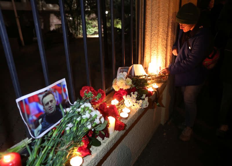 Manifestación por la muerte de Alexei Navalny en Tiflis