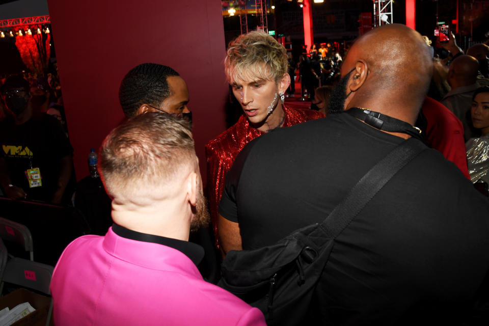 Conor McGregor and Machine Gun Kelly attend the 2021 MTV Video Music Awards at Barclays Center on September 12, 2021 in the Brooklyn borough of New York City. (Photo: Kevin Mazur/MTV VMAs 2021/Getty Images for MTV/ ViacomCBS)