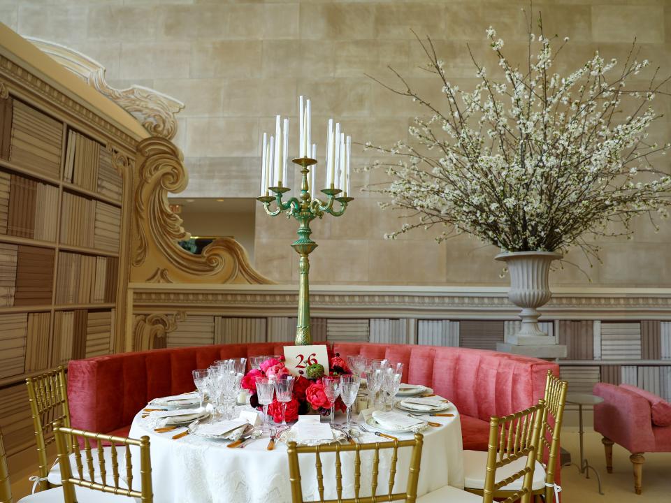 An interior view during The 2023 Met Gala Celebrating "Karl Lagerfeld: A Line Of Beauty" at The Metropolitan Museum of Art on May 1, 2023